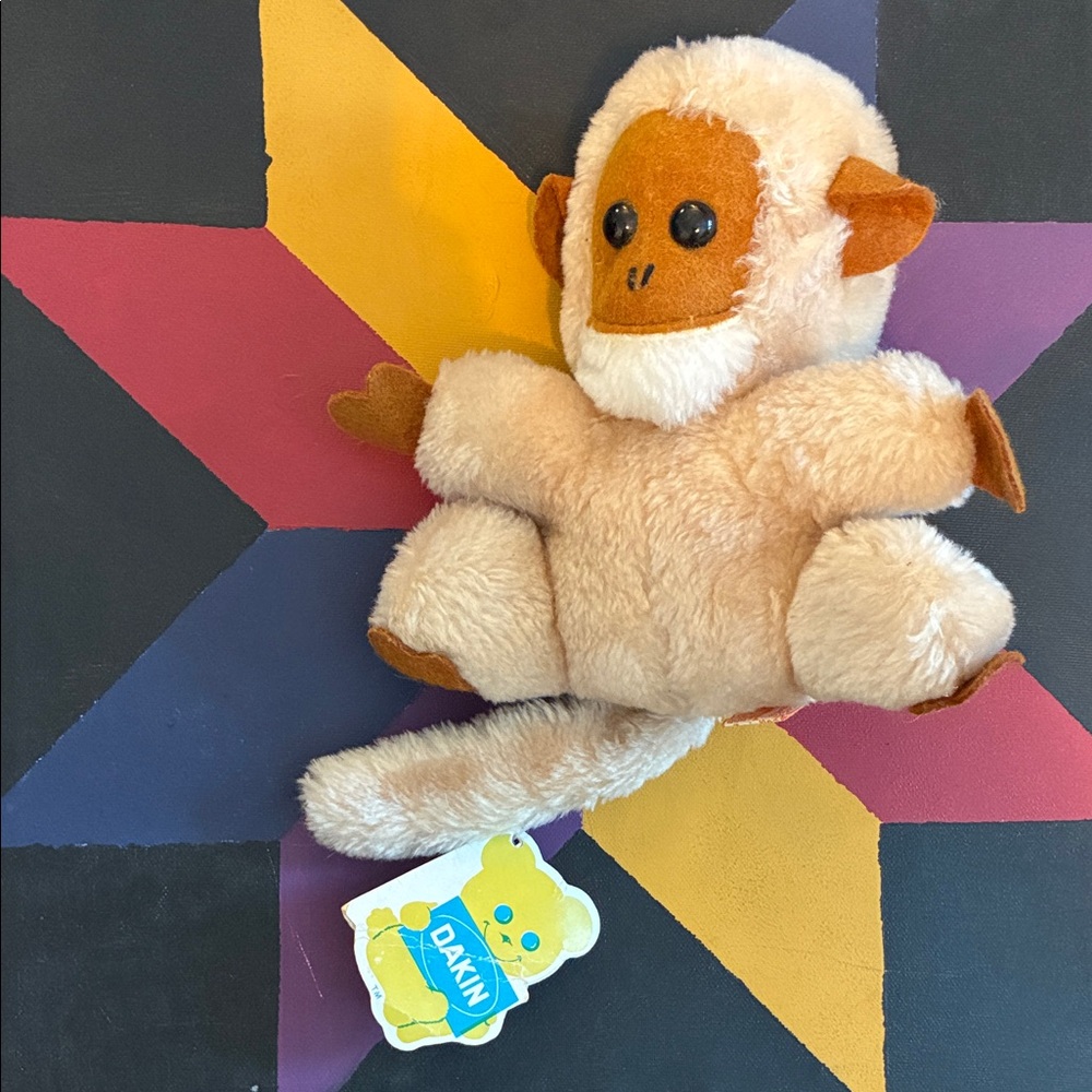 Dakine Cream and Brown Plush Monkey Toy